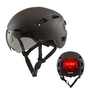 Шолом GOOFF Pilot S-Pedelec - захист для швидкої їзди на електровелосипеді - велосипедний шолом з козирком та підсвічуванням - сертифікований NTA 8776 - Фото 1
