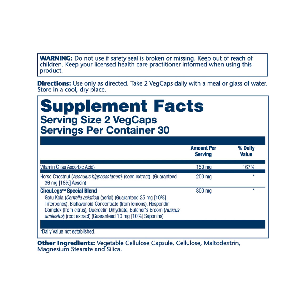 CircuLegs Circulation Support 200mg 60 vcaps, фото №2