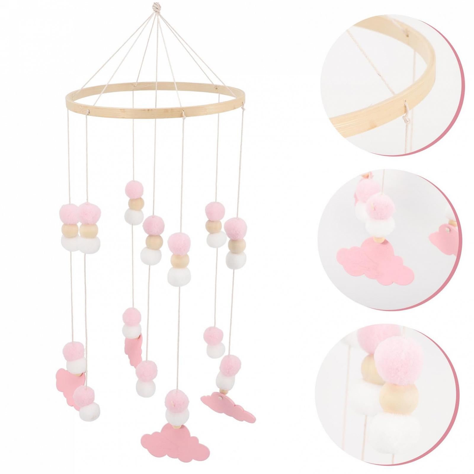 Игрушка VICASKY Wind Chime Mobile для детской кроватки из фетра и дерева набор из 4 шт., фото №4