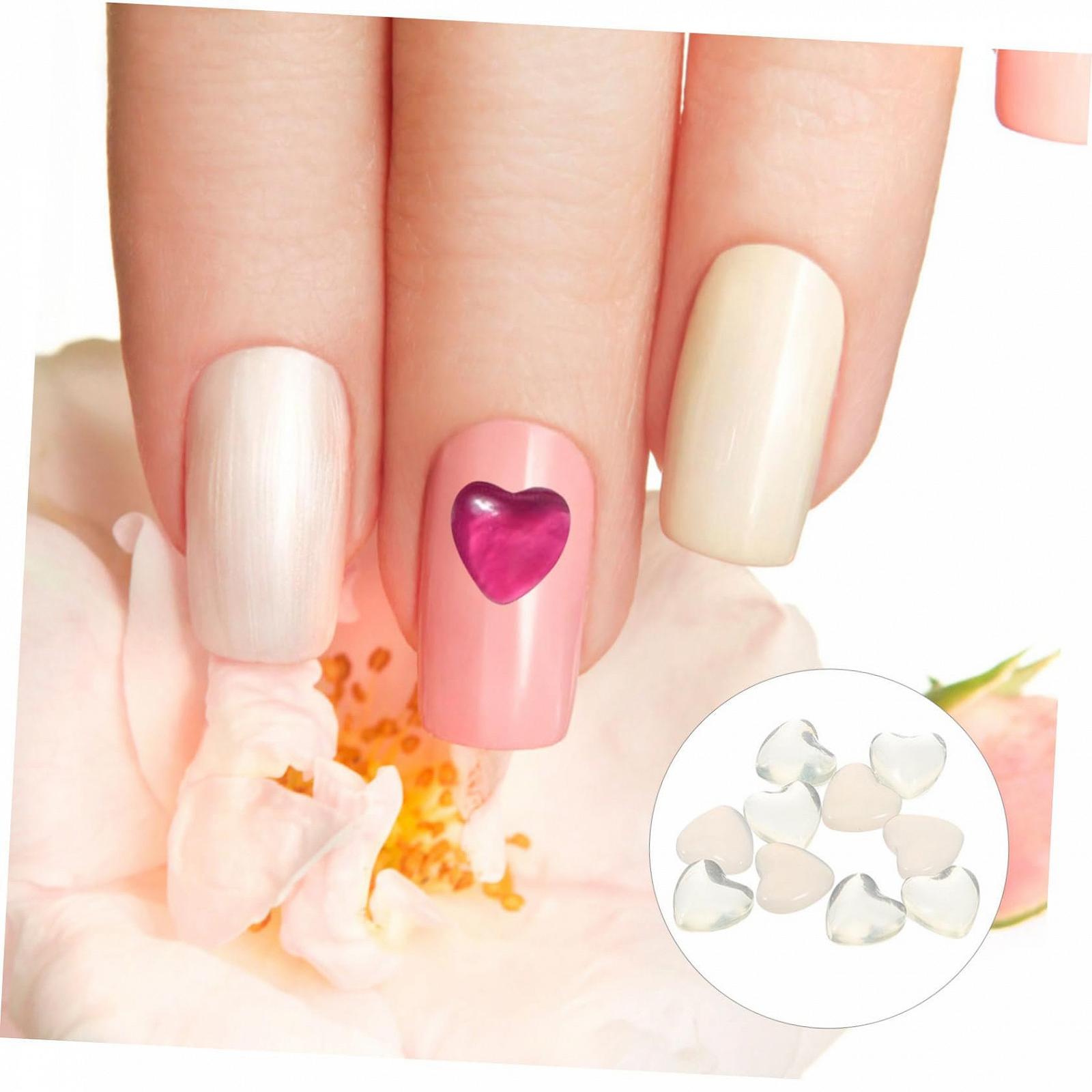 Форма Серця 100 шт. Блискучі прикраси для манікюру, фото №2