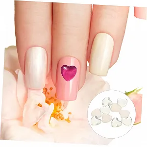 Украшения для ногтей Форма Сердца 100 шт. Блестящие украшения для маникюра synthetic.ua - Фото 1