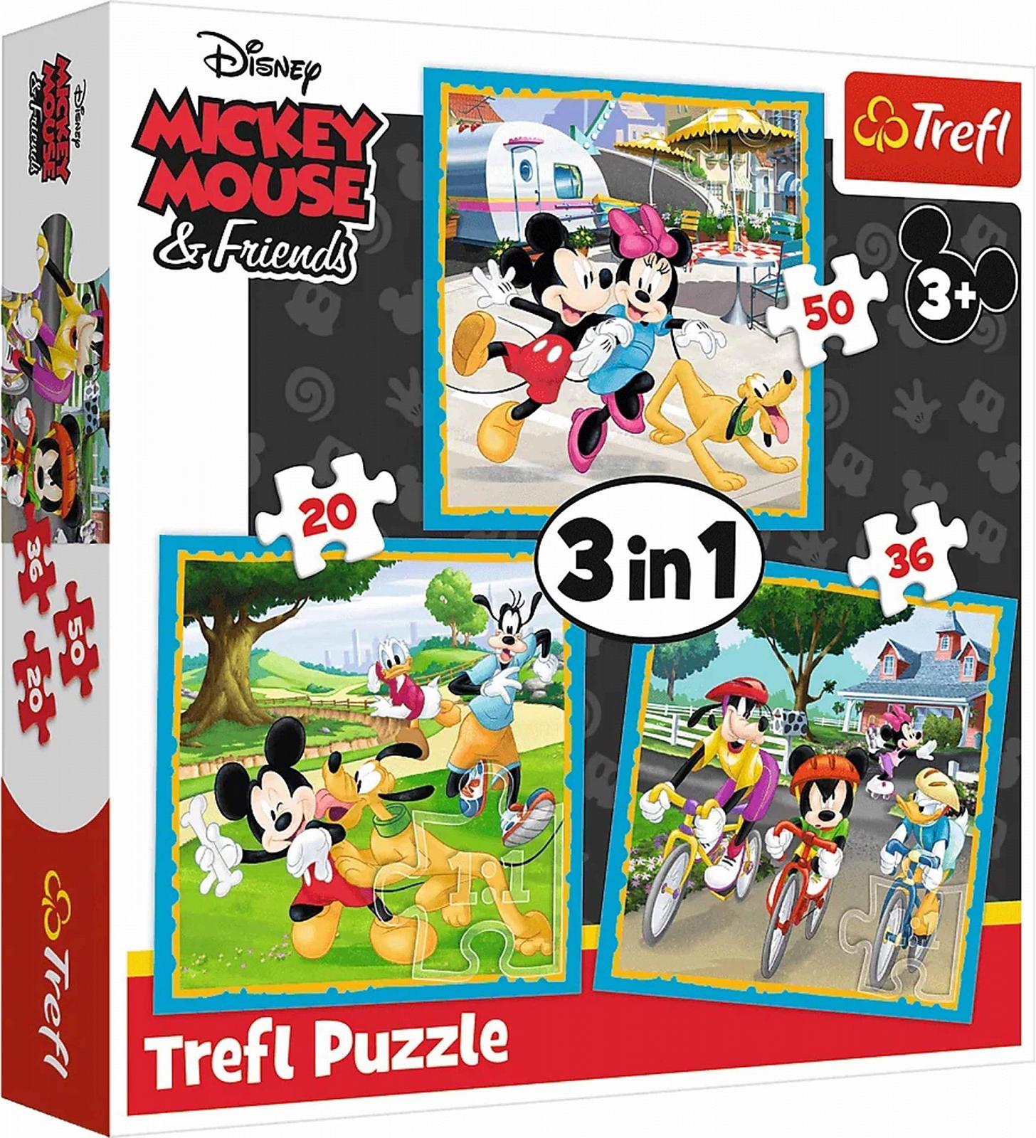 Пазл Trefl Disney Mickey Mouse and Friends 3 набора 20-50 деталей, фото №2