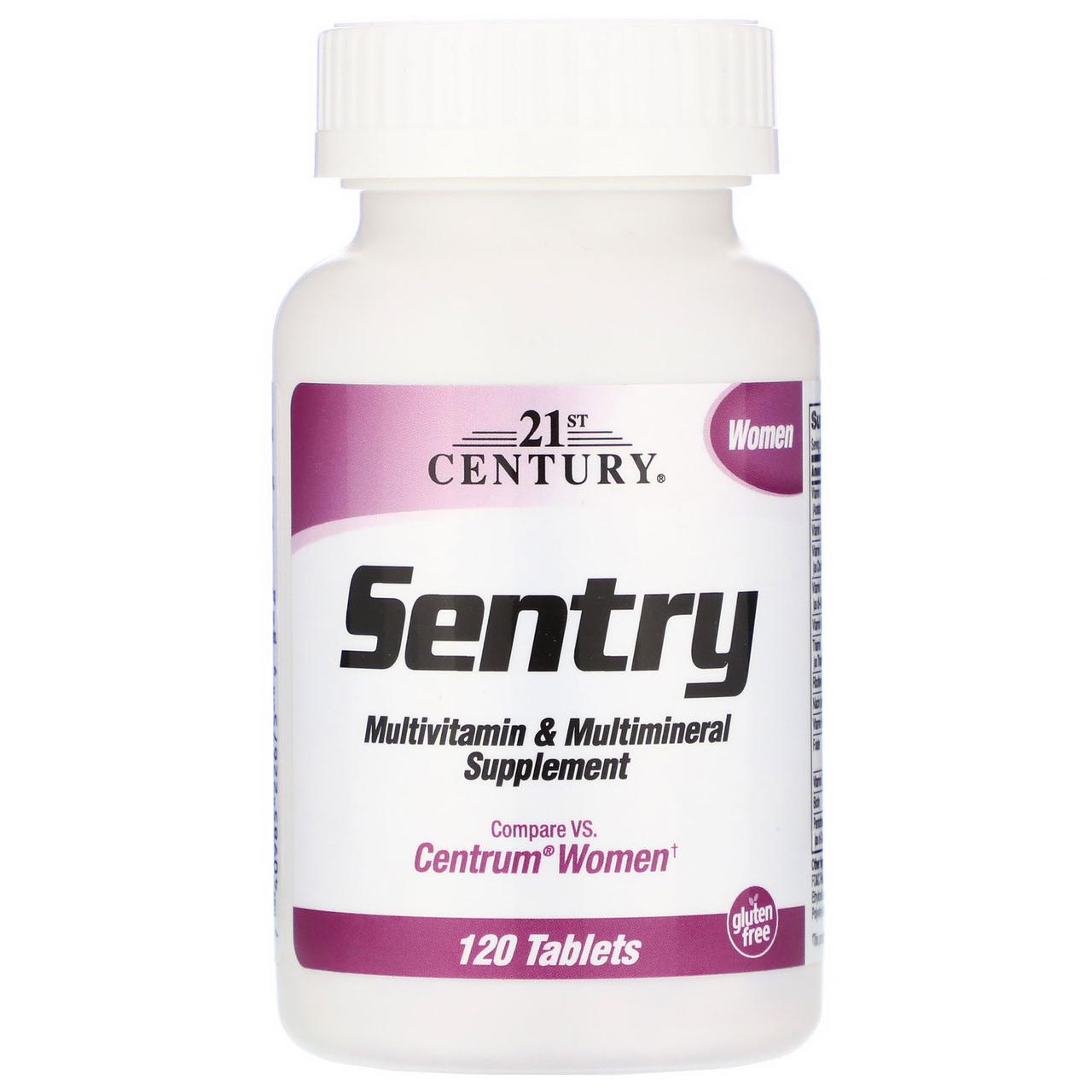 Витаминно-минеральный комплекс для женщин 21st Century Sentry Multivitamin Multimineral Supplement Women 120, фото №1