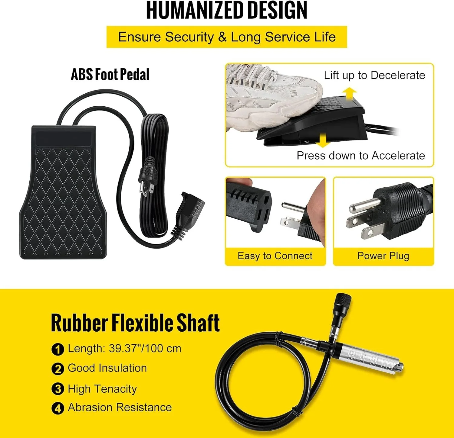 Шліфувальний верстат VEVOR 380W Flex Shaft Grinder, фото №5