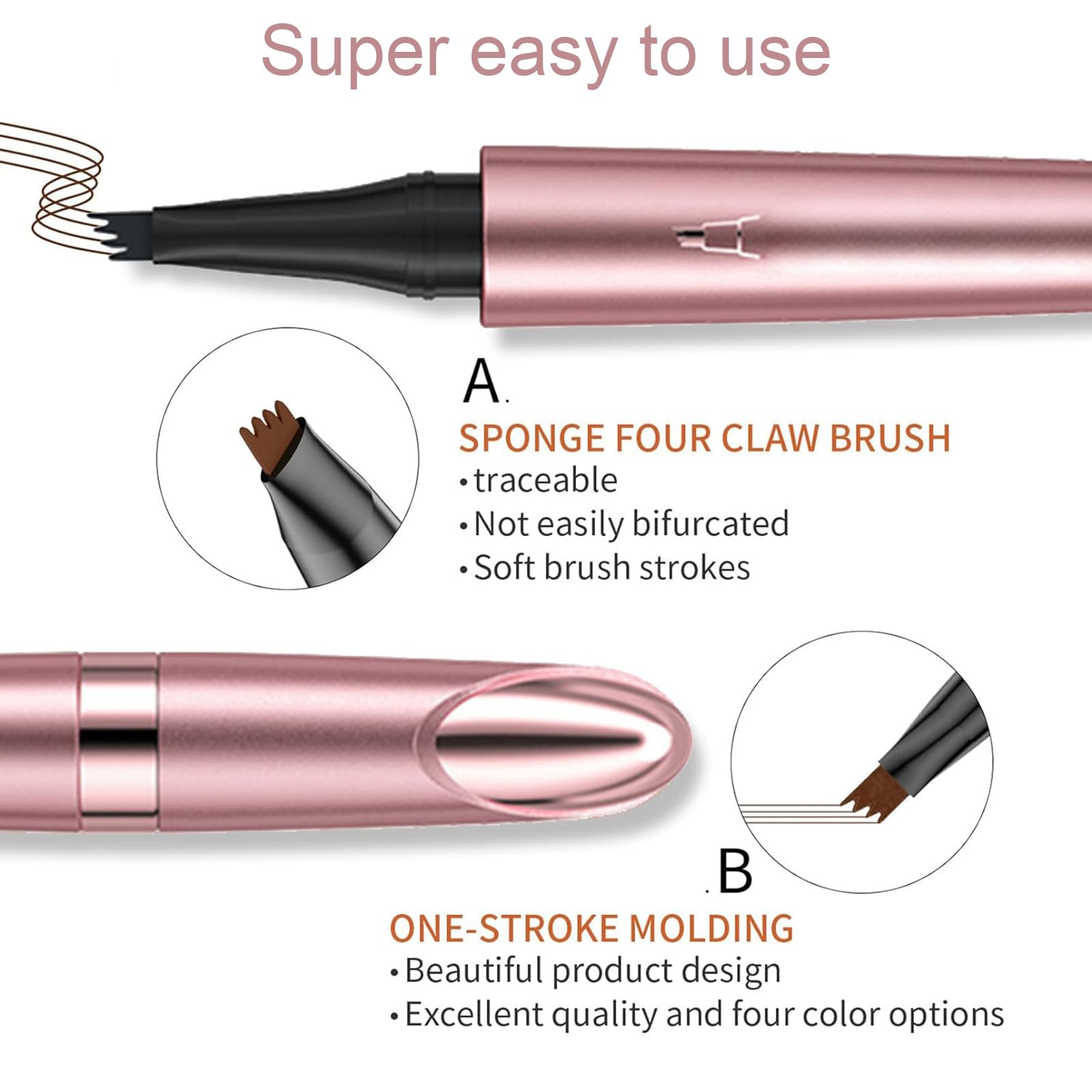 Олівець Penci 2024 Водостійкий 3D 4-вилочковий Сірий, фото №3