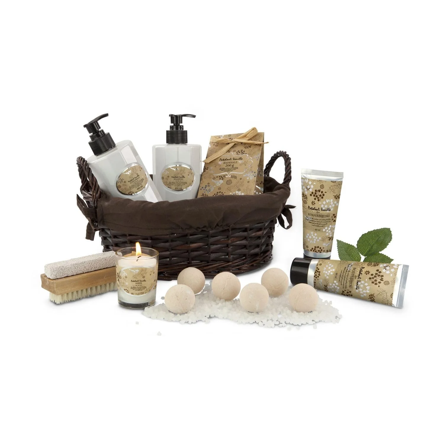 Подарочный набор Manila 14 pieces Patchouli Vanilla Wicker Basket, фото №1
