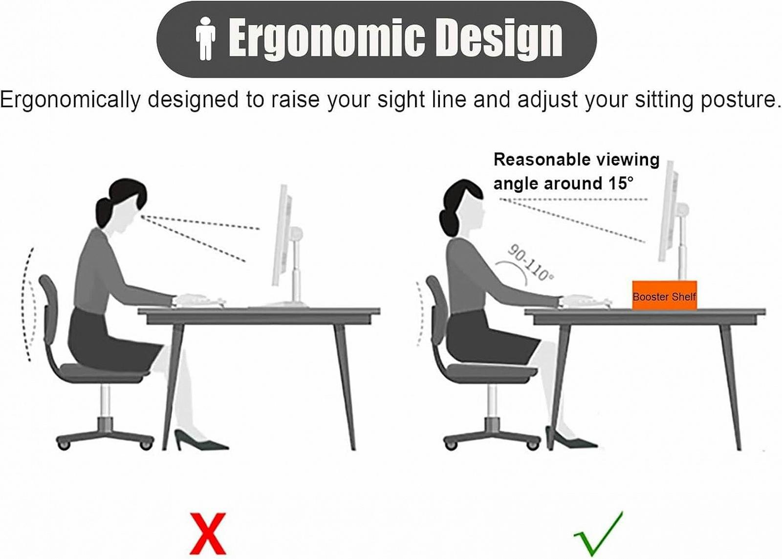 Подставка для монитора угловая Деревянная подставка для ноутбука для стола Органайзер для принтера Планшетный монитор Решение для экономии места для класса Конференц-зал, фото №5