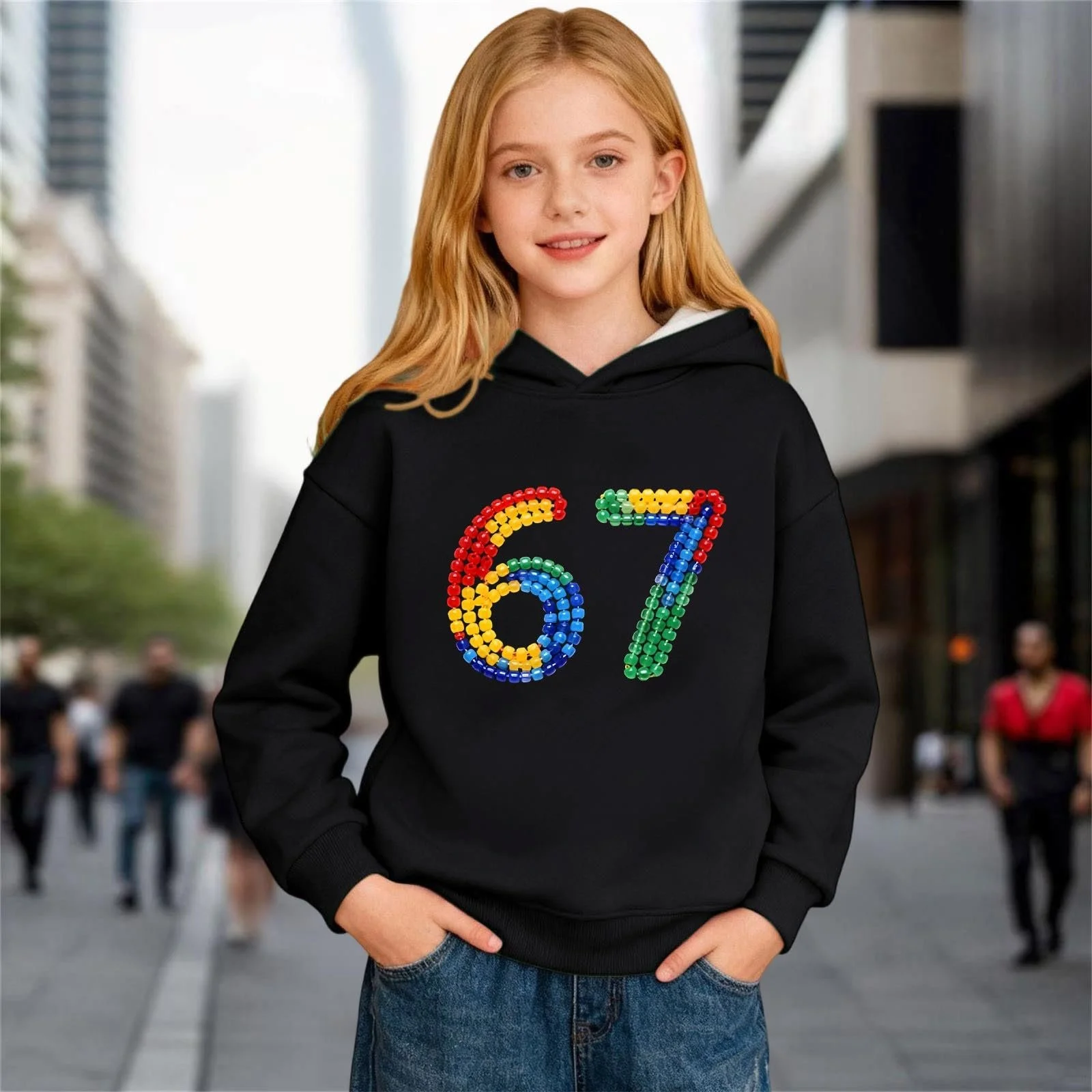 Худи Детский Худи для мальчиков Толстовка для девочек Детская мода Удобный Повседневный Худи Зимний Теплый Милый EIS 67 Принт Дышащий Пуловер Толстовка Флисовая Куртка Свитер с длинными рукавами, фото №4