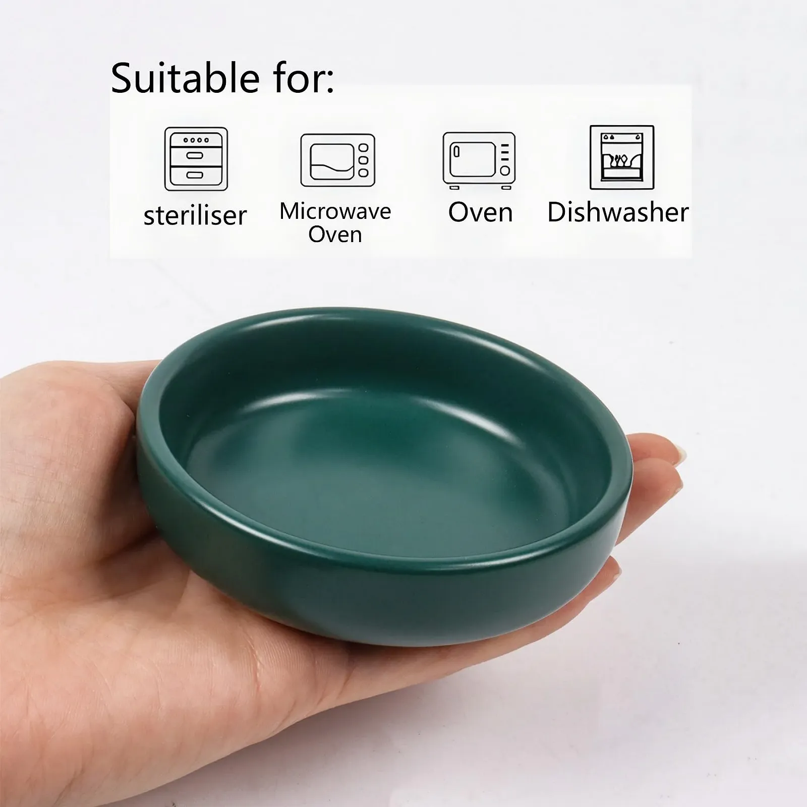 Миска Dmnnlp Керамическая матовая 9 см Темно-зеленый, 6 шт/уп, фото №3 Миска Dmnnlp Керамическая матовая 9 см Темно-зеленый, 6 шт/уп, фото №3