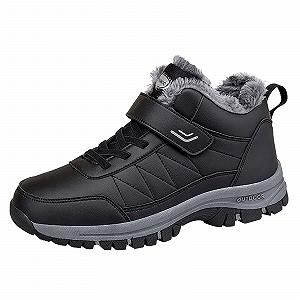 Ботинки Snow зимние мужские Waterproof Lined Shoes для улицы, снеговые, с широким голенищем, дышащие, термо. Размер 42 - Фото 1