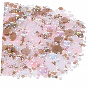 Патчи PLAFOPE 1 шт. с имитацией жемчуга для украшения ногтей, чехла мобильного телефона, плоская задняя часть, скрапбук, чековая книжка, сумка для мобильного телефона, аксессуары для ногтей, плоские бусины из смолы - Фото 1