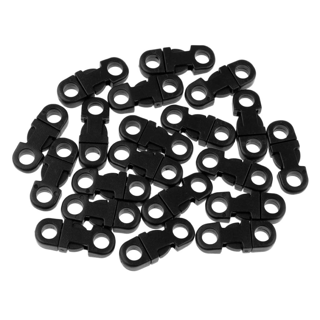Браслет Paracord Leeadwaey 5 мм Боковая Пряжка Пластиковая Клипса Черный, фото №5