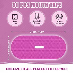 Стрічка для рота для сну проти хропіння, 30 дихаючих смужок synthetic.ua - Фото 1