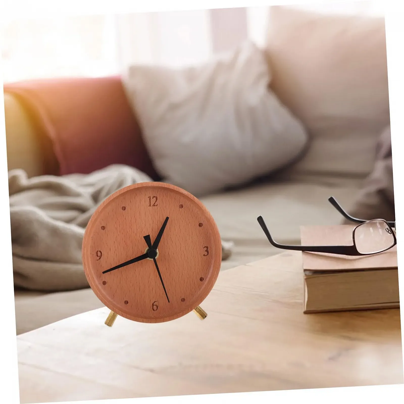 Настільний годинник у стилі ретро PartyKindom Світло-коричневий, фото №6