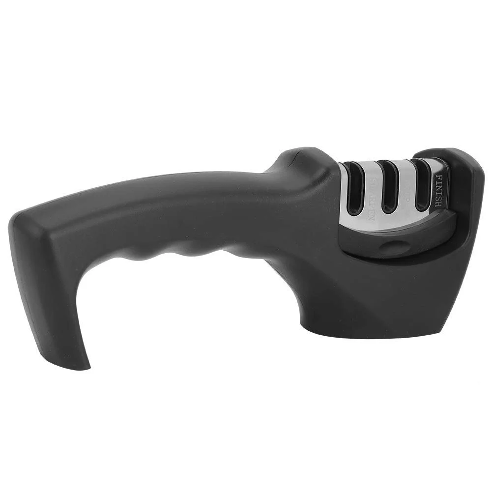 Точило для ножів ручна 3 в 1 багатофункціональна ергономічна ручка, фото №7