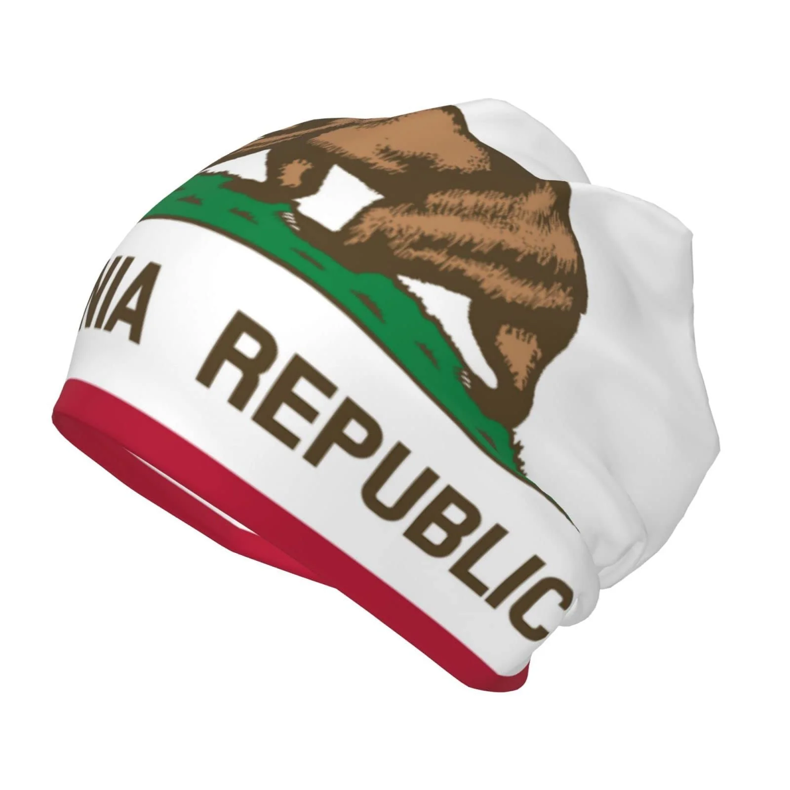 Шапка LOUJIN California Flag Slouchy Подростковая Теплая Вязаная Фото Цвет, One Size, Фото цвет, фото №2