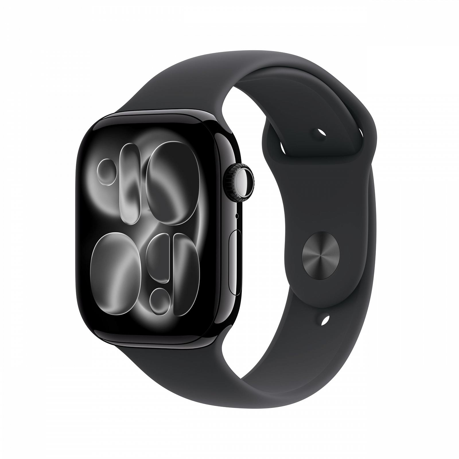 Смарт-часы Apple Series 11 GPS 46мм, алюминиевый корпус Diamond Black, спортивный ремешок Black (M/L), фото №1