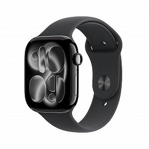 Смарт-часы Apple Series 11 GPS 46мм, алюминиевый корпус Diamond Black, спортивный ремешок Black (M/L) - Фото 1