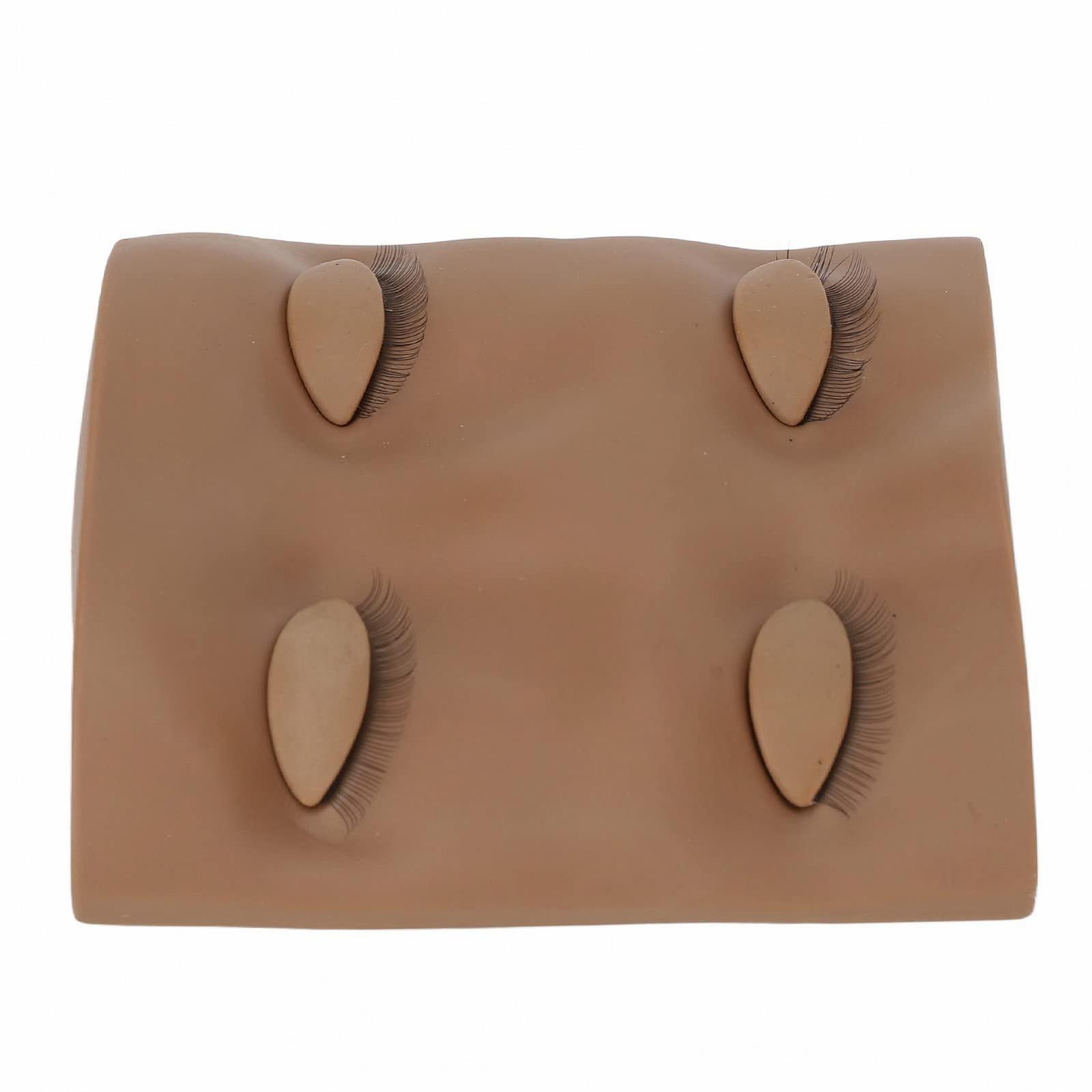 Окуляри Кавовий колір False Eyelashes Extension Practice Mannequin Head with Removable Eyelids Reusable Material Eye Makeup Tools for Beginners, фото №4