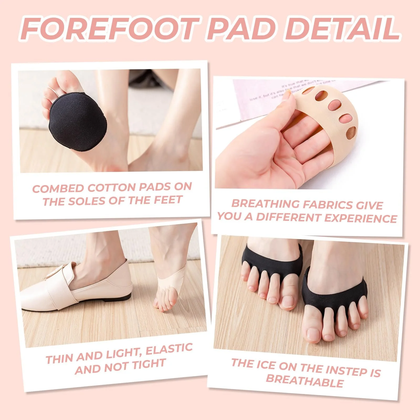 Шкарпетки для пальців ніг Жіночі невидимі півшкарпетки Бавовна 12 пар, фото №5