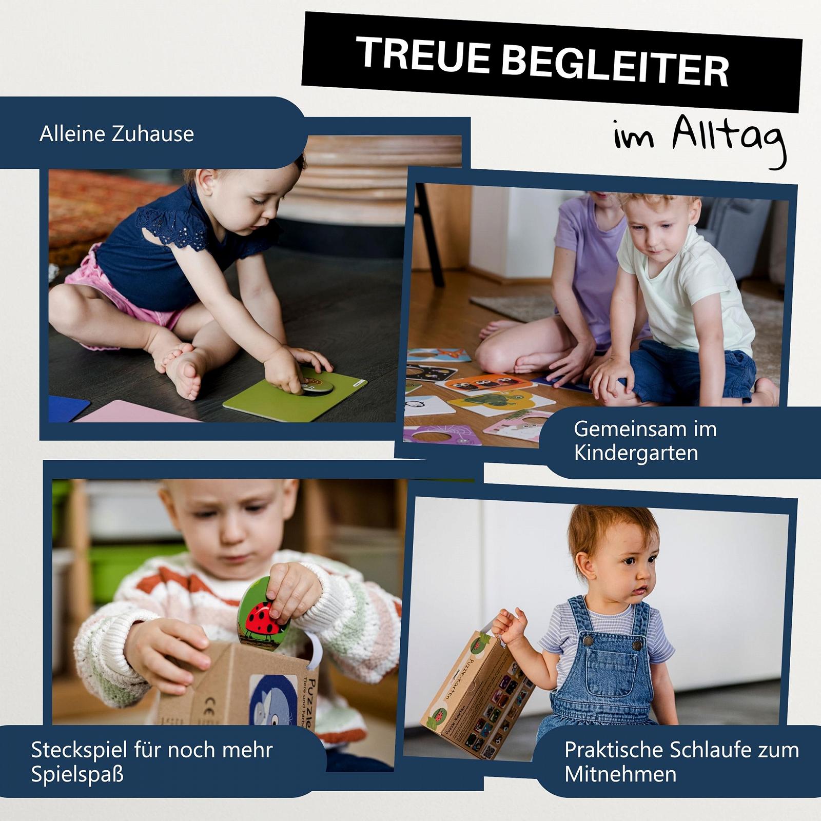 Пазлы-карточки Puzzle Cards Первый пазл Животные и цвета 13 пазлов, фото №4