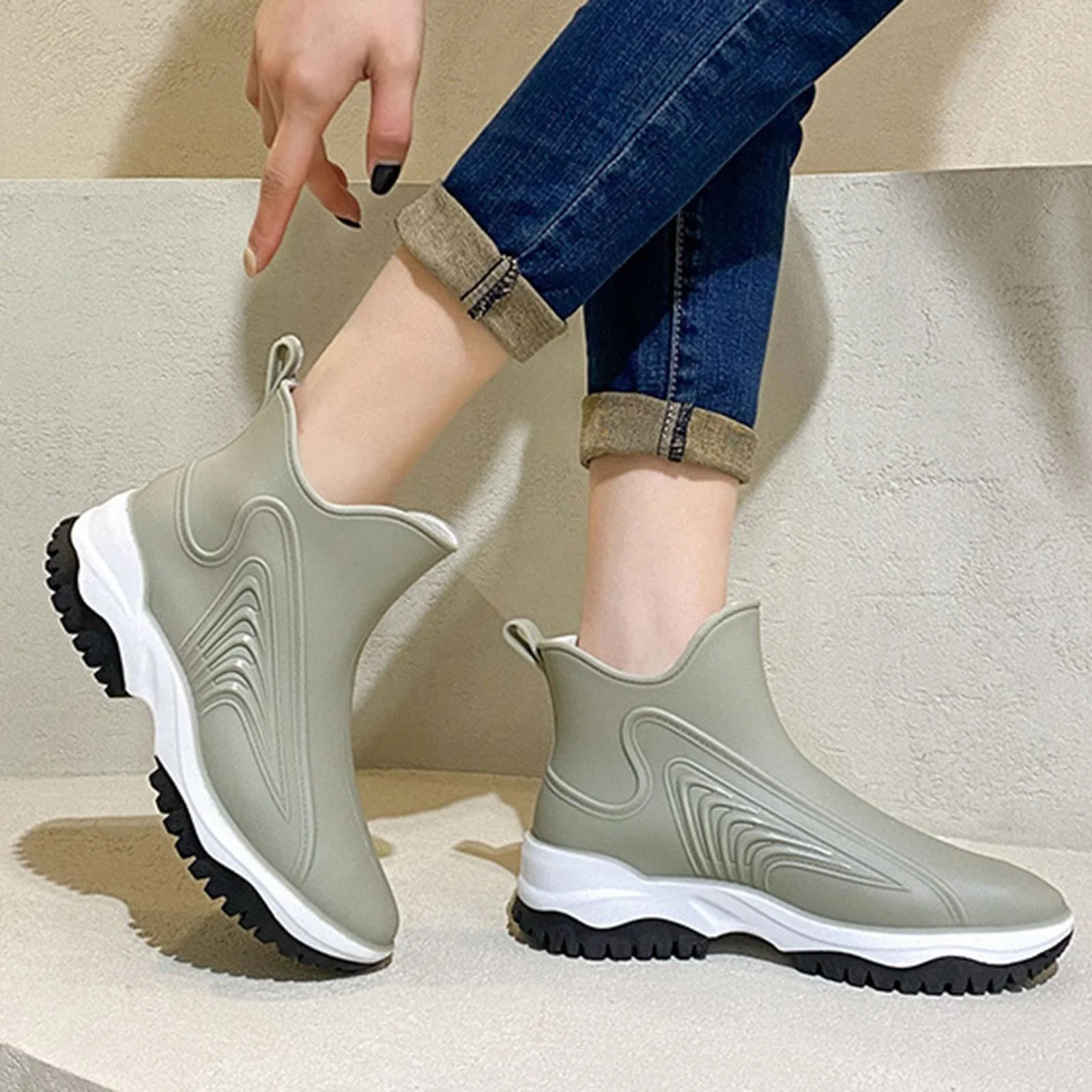 Чоботи Wellington Чоловічі Напіввисокі Дощові, фото №3