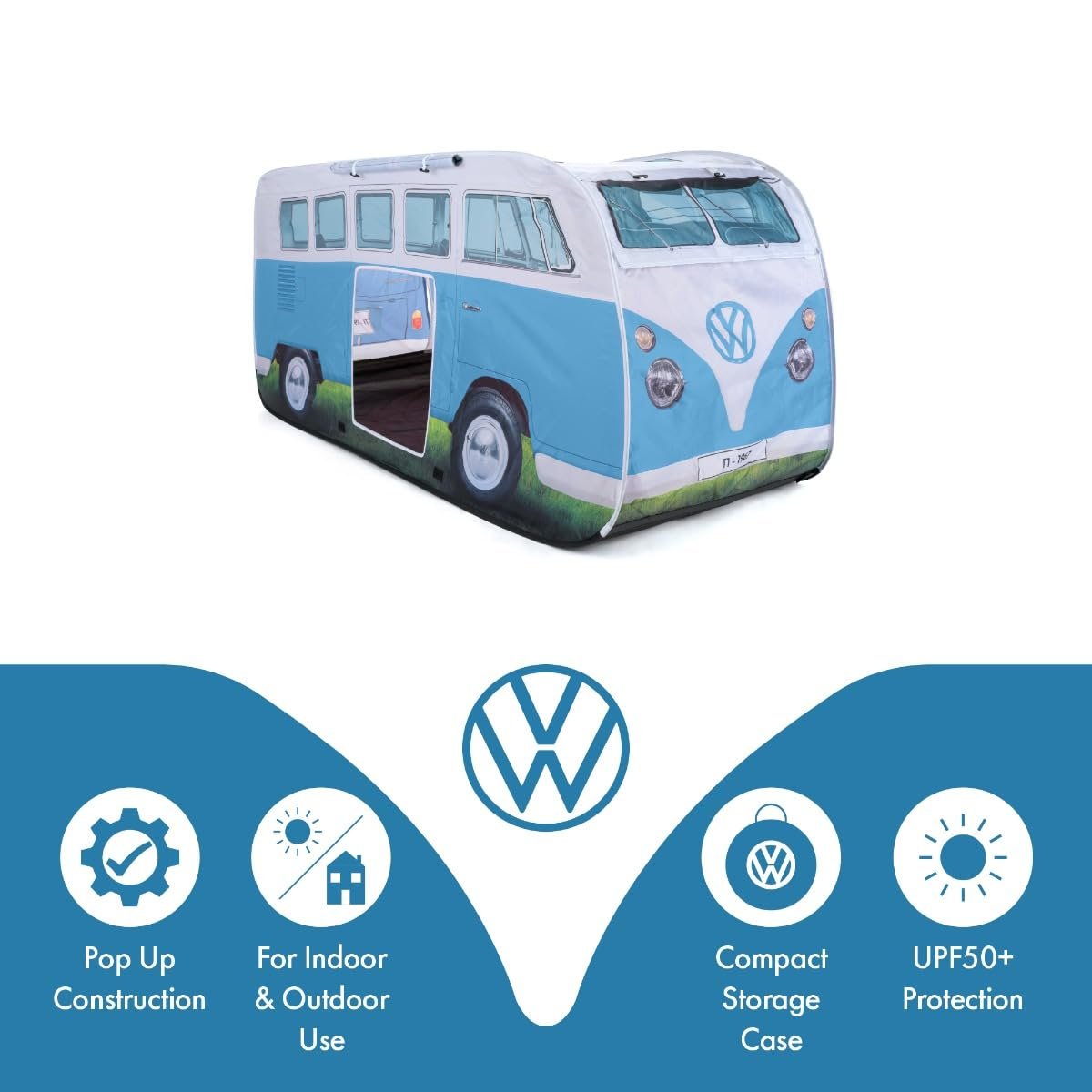 Игровой Тент Board Masters Volkswagen T1 Bulli Bus 165 см (Передняя Часть Автобуса/Синий), фото №4