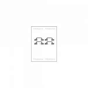 Комплект аксессуаров, тормозные колодки дискового тормоза TRISCAN 8105 291610, задний мост - Фото 1