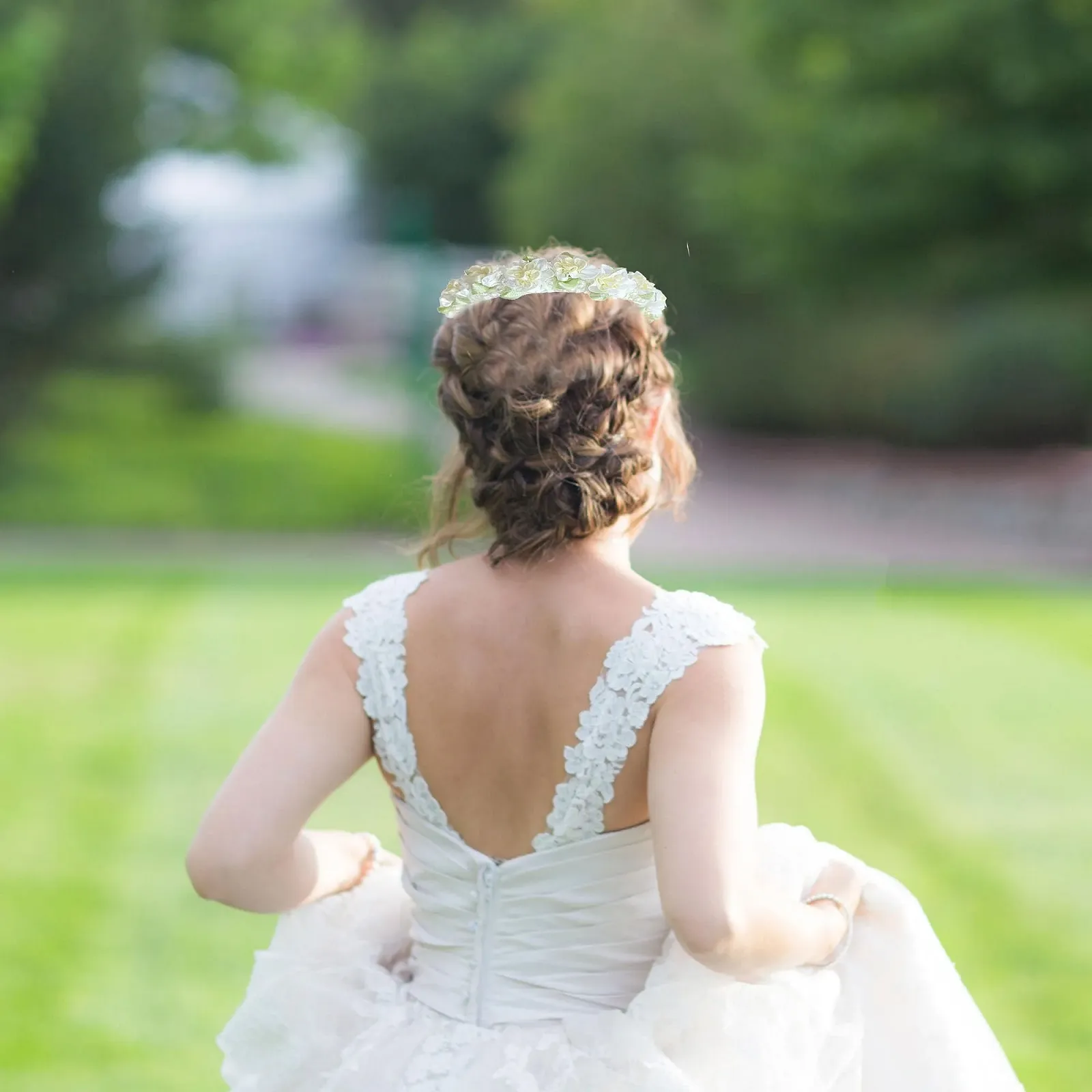 Обруч Квітковий ZAHD Ельф Білий Обруч, фото №7