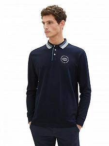 Поло з довгими рукавами 1037813-10668 Tom Tailor Темно-синій L - Фото 1