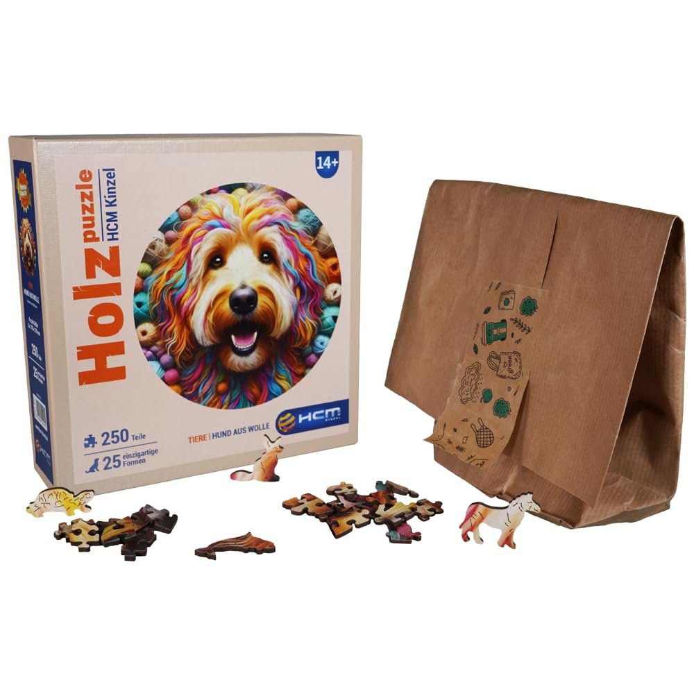 Деревянный пазл HCM Kinzel Animals Dog Made of Wool 250 элементов, фото №3 Деревянный пазл HCM Kinzel Animals Dog Made of Wool 250 элементов, фото №3