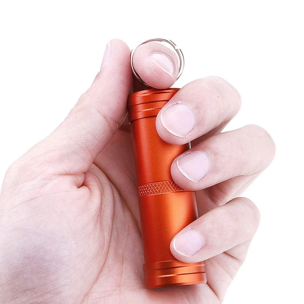 Міні-контейнер для таблеток SuperglockT, алюмінієвий, водонепроникний, помаранчевий, фото №4