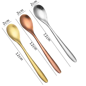 Набор десертных ложек из нержавеющей стали 30 шт, ложки для кофе, ложки для чая, ложки для мороженого, маленькие ложки для горячего шоколада, льда, чая, латте synthetic.ua - Фото 1