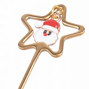 Чайные ложки с подвесками 4 шт Gold Christmas synthetic.ua - Фото 1