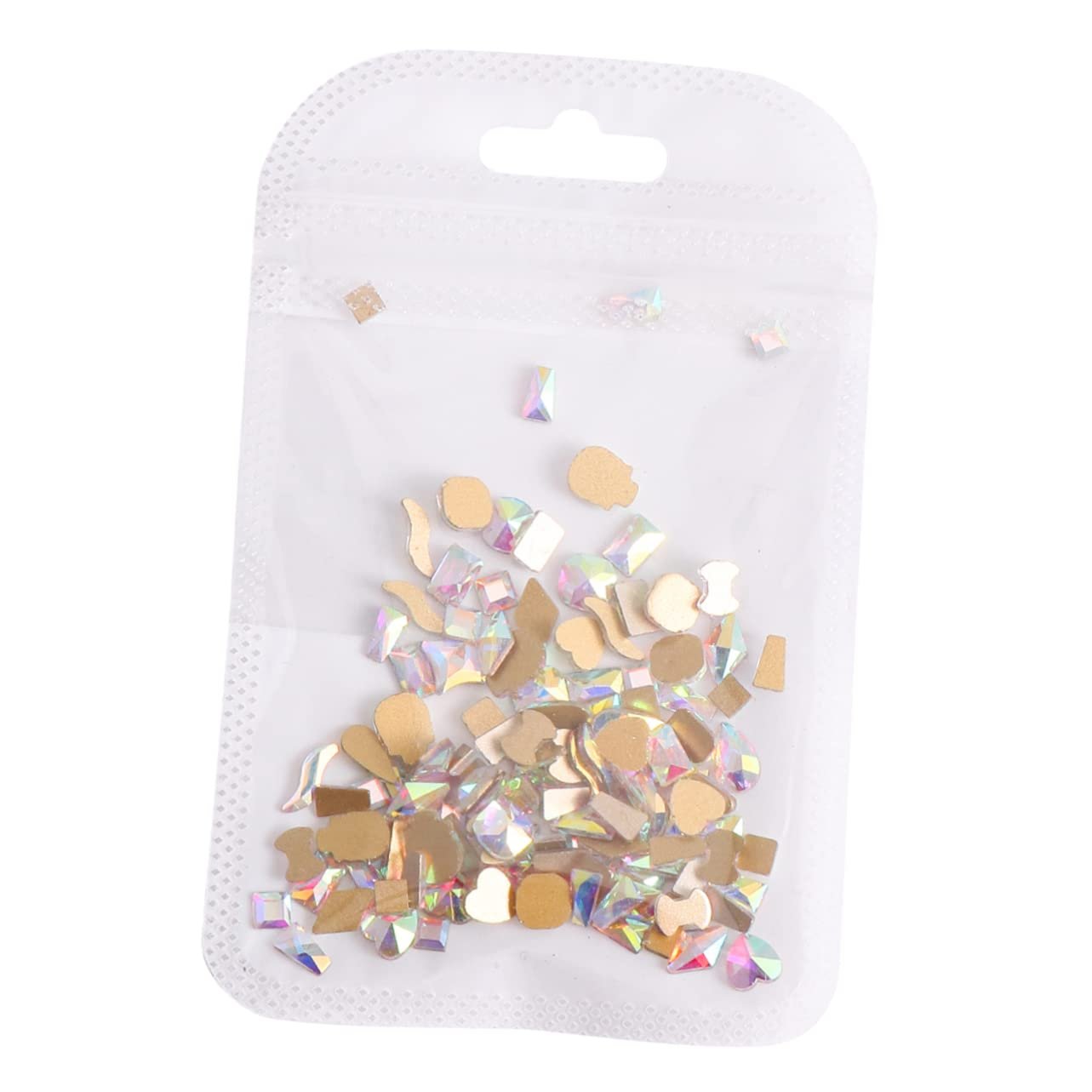 Стразы для ногтей Healeved, 300 шт., разных размеров и форм, стеклянные кристаллы AB цвета для дизайна ногтей, блестящие украшения для ногтей, чехлов для телефонов, открыток и прочего, фото №3