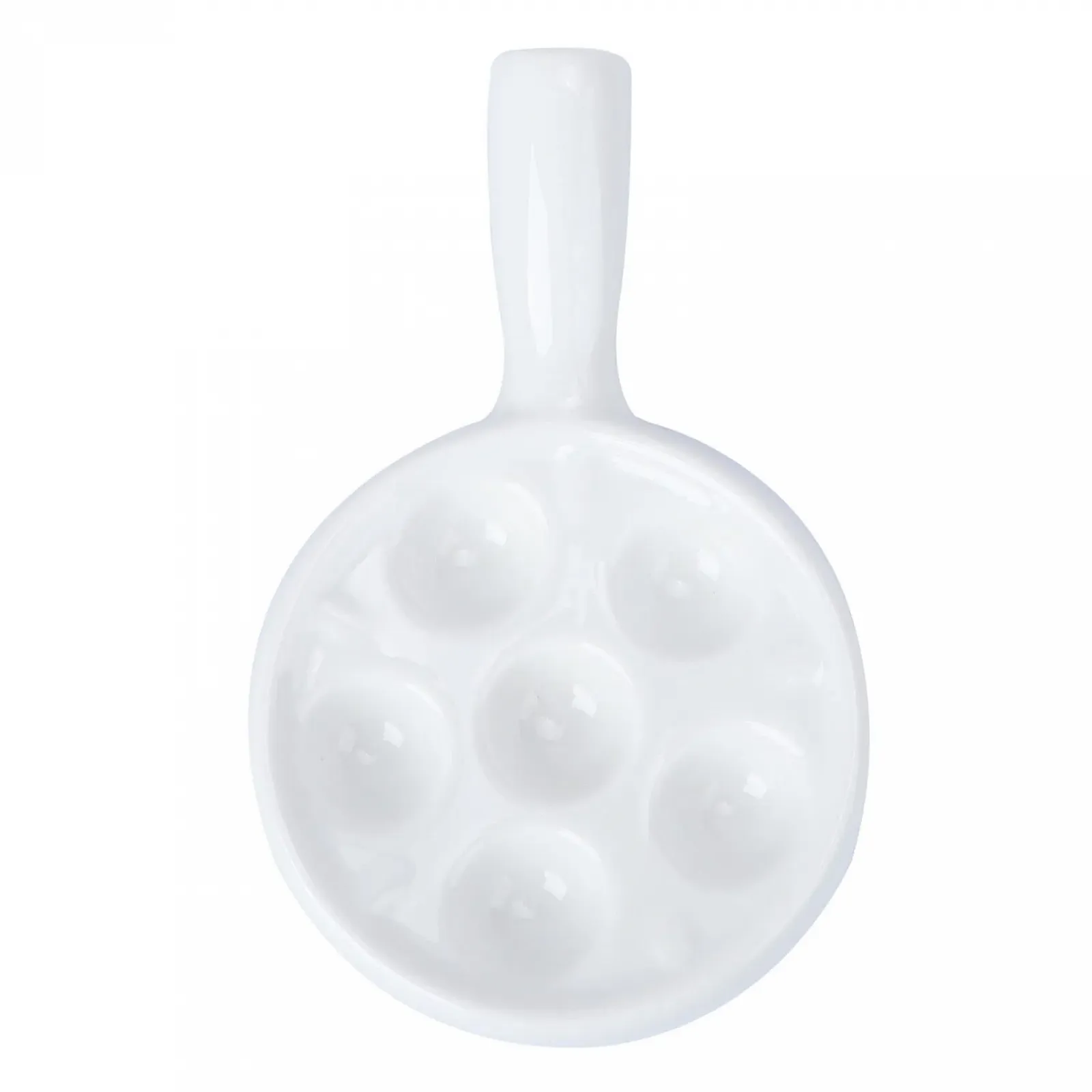 Форма для запікання равликів керамічна на 6 осередків біла з ручками жаростійка, фото №1