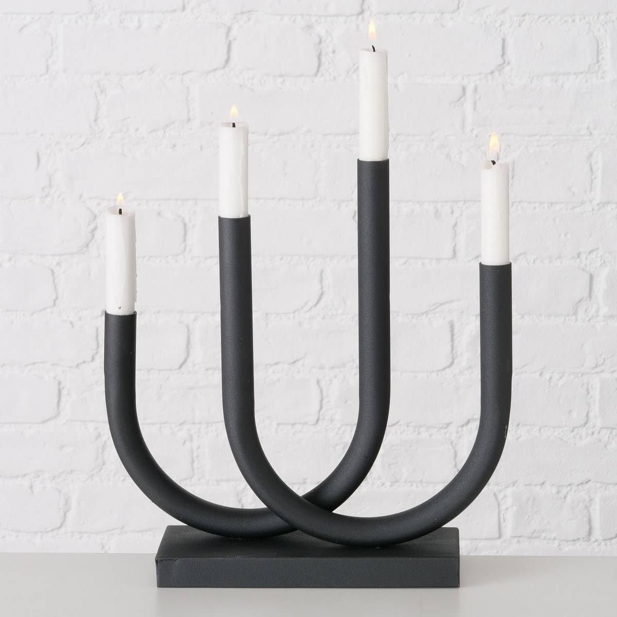 Свічник Boltze Tonis Candle Holder 33 x 9 x 34 см Особлива форма Чорний Порошкове покриття, фото №2