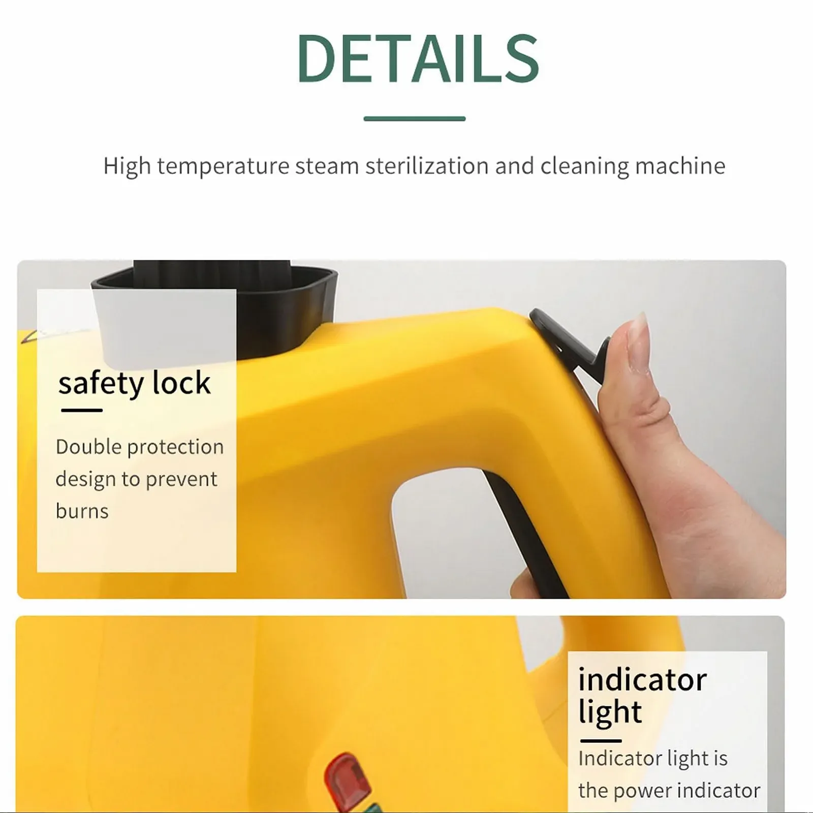 Пароочисник ручний 1000 Вт 3 бар 100°C 220-240V, фото №7 Пароочисник ручний 1000 Вт 3 бар 100°C 220-240V, фото №7