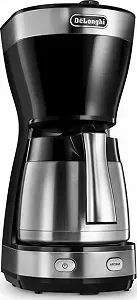 Капельная кофеварка De'Longhi Dedica Style ICM 16710 / 1000 Вт / Термокувшин 1.25 л / Таймер 24 ч / Функция Aroma / Черная-Серая synthetic.ua - Фото 1