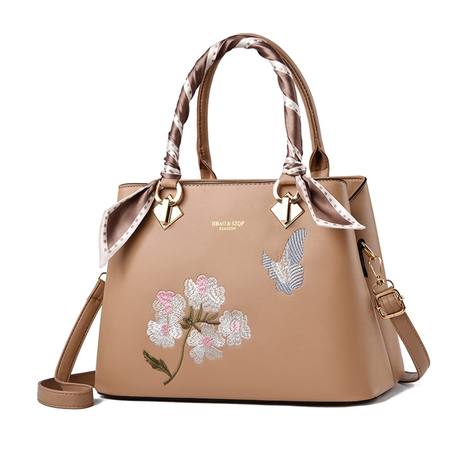 Сумка NICOLE & DORIS, элегантная, с вышивкой, из искусственной кожи, цвета хаки, фото №1 Сумка NICOLE & DORIS, элегантная, с вышивкой, из искусственной кожи, цвета хаки, фото №1