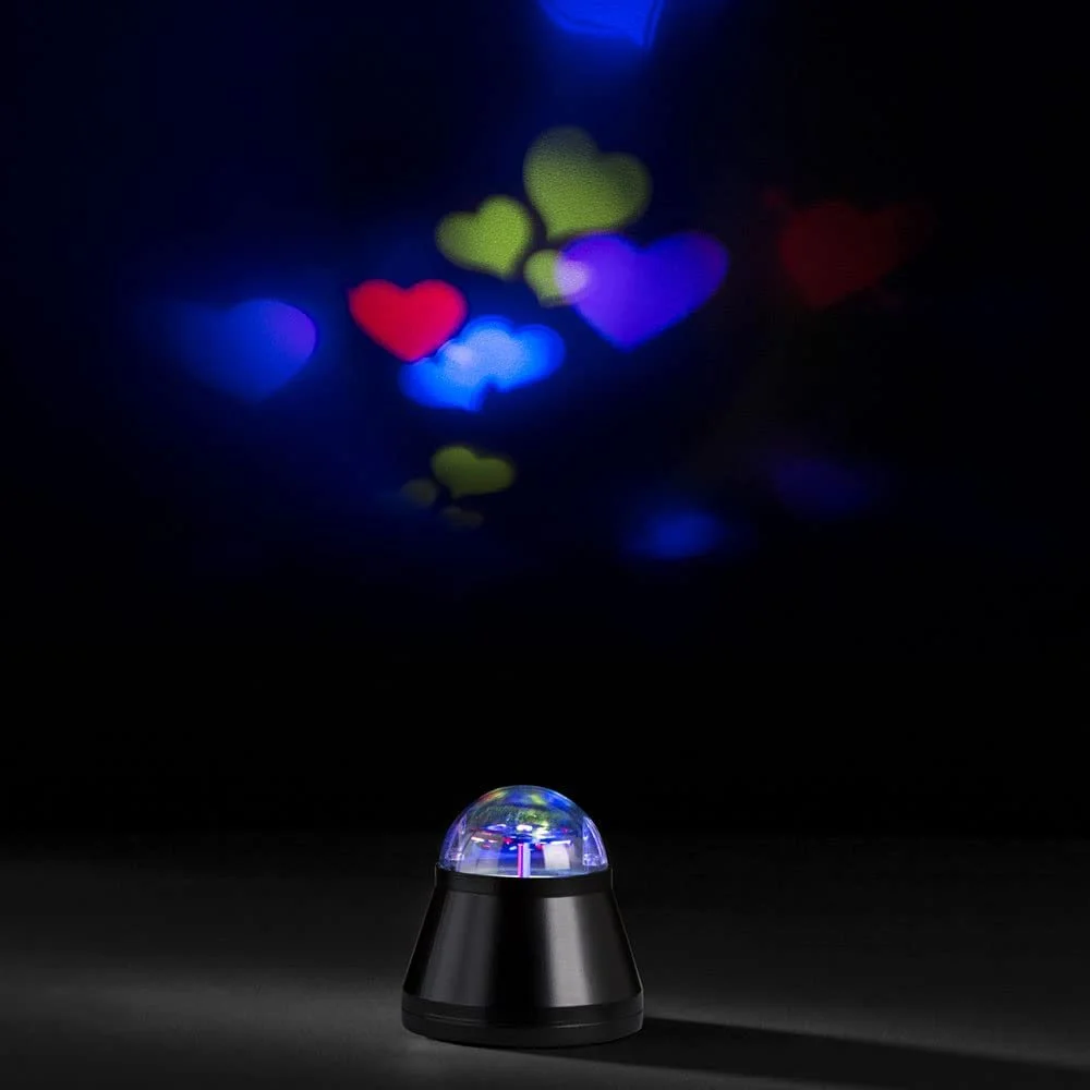 Настільна лампа etc-shop Decorative Hearts Children's Projection LED 4 Вт 10 x 10.5 cm Set of 2 Black, фото №6