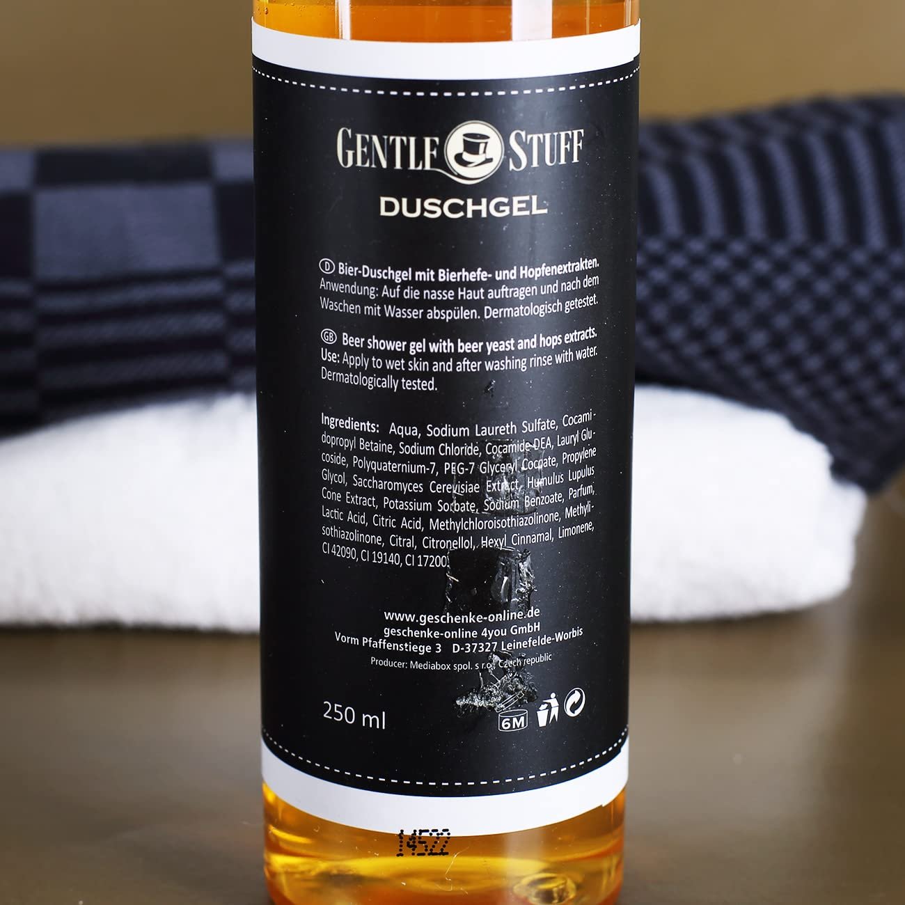 Гель для душа и деревянный галстук-бабочка Gentleman Подарочный набор для мужчин, фото №5