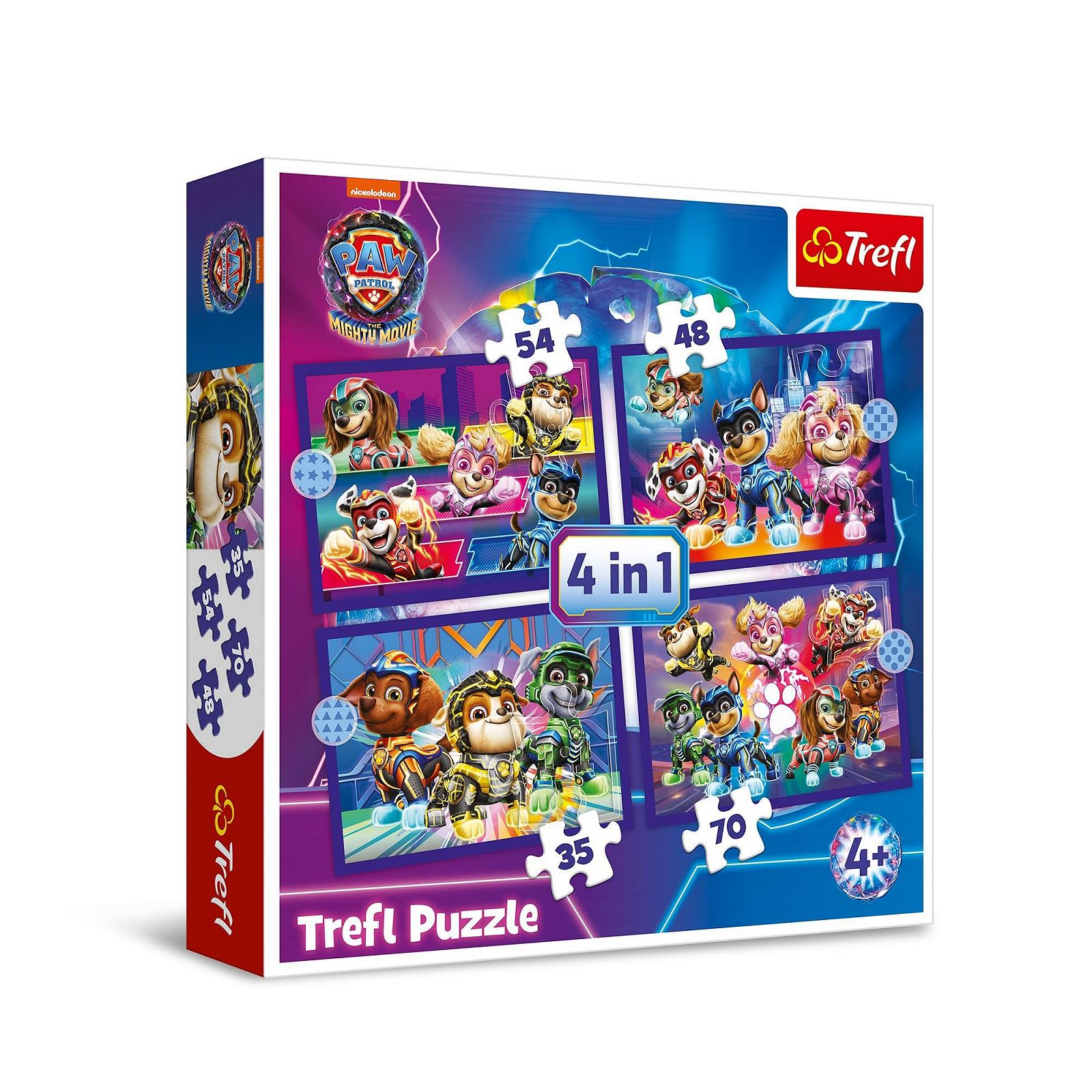 Пазл Trefl Paw Patrol: The Mighty Movie The Heroes To Help 4-в-1 35-70 елементів, фото №1
