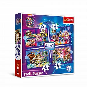 Пазл Trefl Paw Patrol: The Mighty Movie The Heroes To Help 4-в-1 35-70 елементів - Фото 1