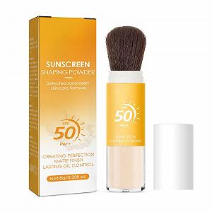 Пудра Минеральная солнцезащитная SPF50 PA++ с кистью, полупрозрачная - Фото 1