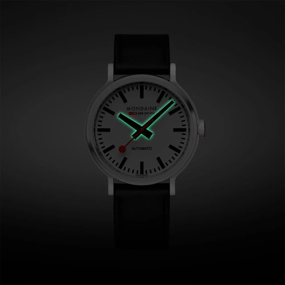 Часы Mondaine Automatic MST.4161B.LBV, аналоговые, мужские, с кожаным ремешком, фото №2 Часы Mondaine Automatic MST.4161B.LBV, аналоговые, мужские, с кожаным ремешком, фото №2