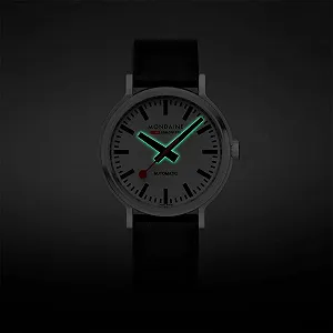 Часы Mondaine Automatic MST.4161B.LBV, аналоговые, мужские, с кожаным ремешком synthetic.ua - Фото 1