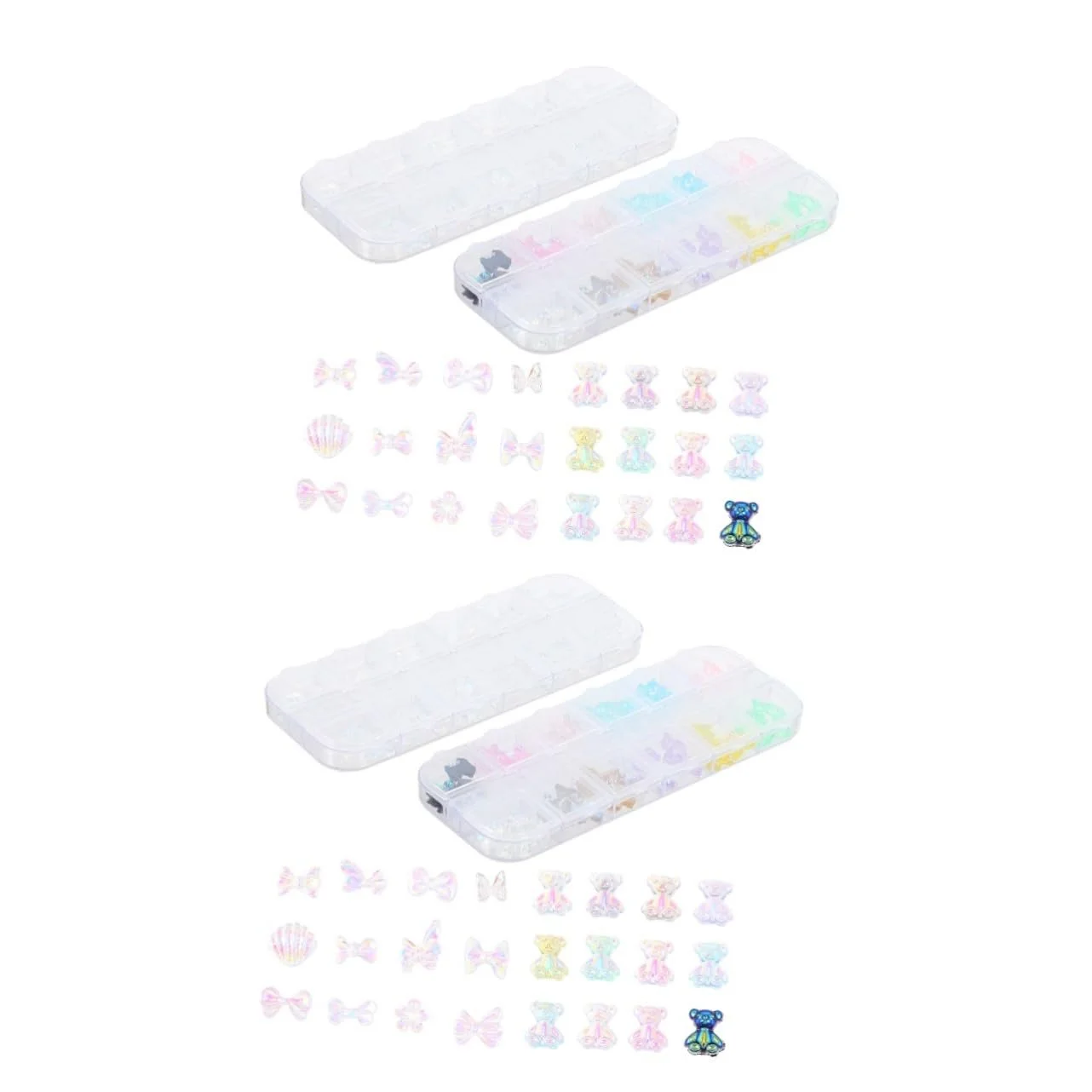 Украшения для ногтей FOMIYES 240 шт. Разноцветные акриловые и смоляные украшения с медведями и бабочками для творческого маникюра и дизайна ногтей, фото №1 Украшения для ногтей FOMIYES 240 шт. Разноцветные акриловые и смоляные украшения с медведями и бабочками для творческого маникюра и дизайна ногтей, фото №1