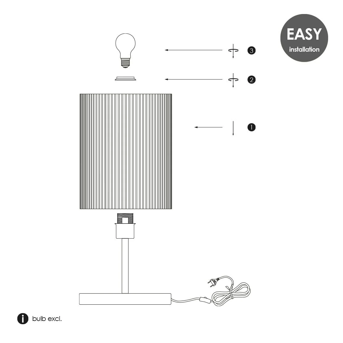 Настільна лампа Home Sweet Home Scandinavian LED циліндрична вельветовий абажур E27 20 x 40 см Біла, фото №4