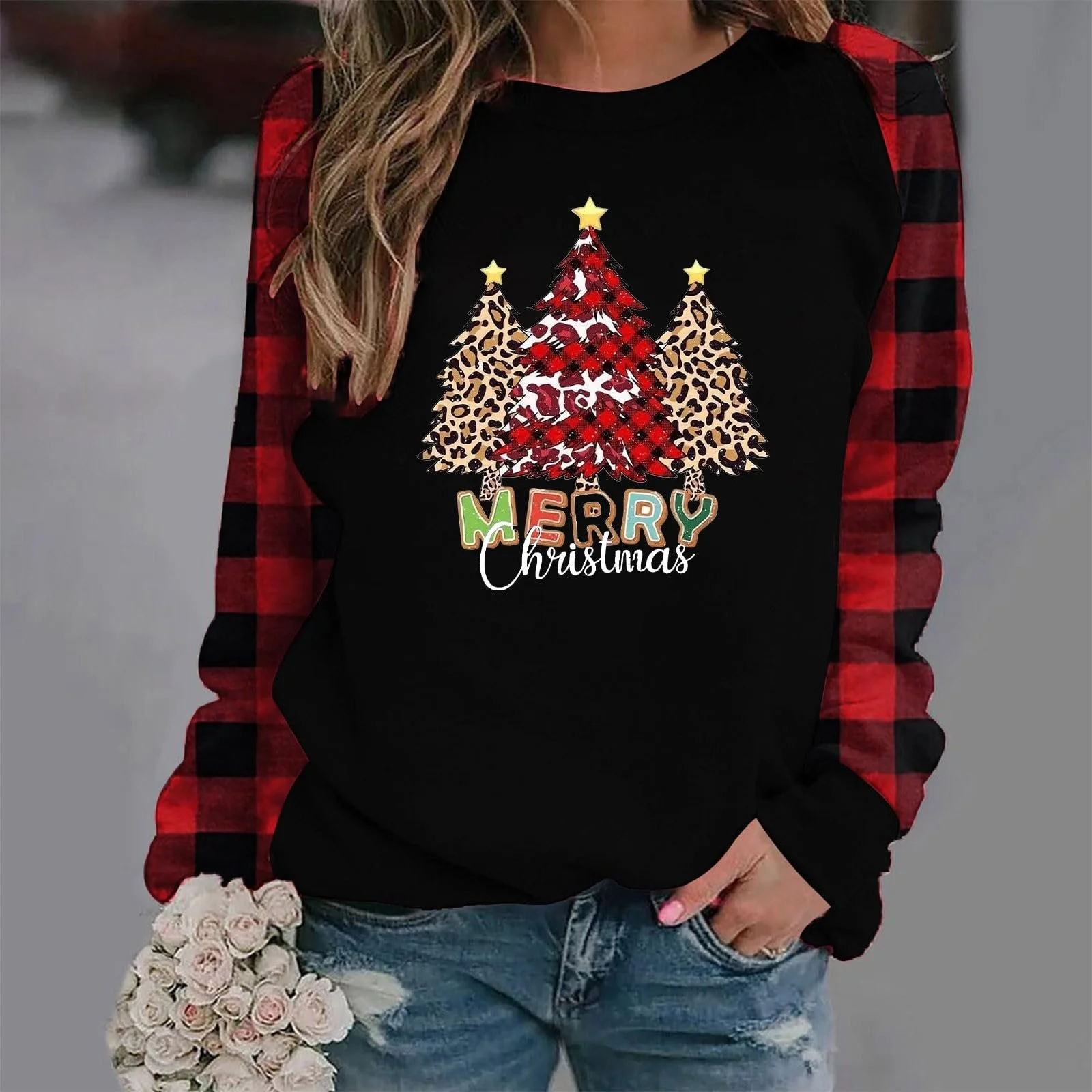Женский Рождественский Свитшот Рождественский Забавный Графический Пуловер Элегантный Шик Распродажа Повседневный Модный Рождественский Узор в Клетку Круглый Вырез Длинный Рукав Футболка Свободный Верх Свитер Уродливый Рождественский, фото №2 Женский Рождественский Свитшот Рождественский Забавный Графический Пуловер Элегантный Шик Распродажа Повседневный Модный Рождественский Узор в Клетку Круглый Вырез Длинный Рукав Футболка Свободный Верх Свитер Уродливый Рождественский, фото №2